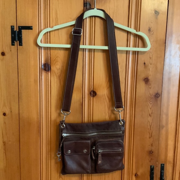 Fossil Handbags - Vintage Fossil Brown Cross Body Purse